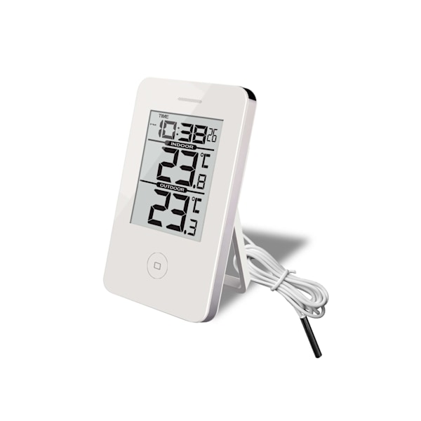 Digital Inde/Ude Termometer & Ur