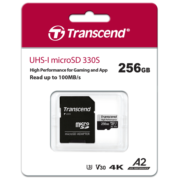 Transcend microSDXC 256GB U3 (R100/W85)