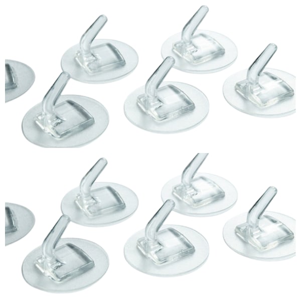 Transparenta Självhäftande Krokar, 10-pack