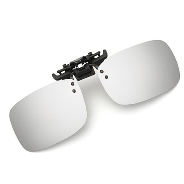 Polariserede Clip-on Solbriller - Medium Størrelse Spejl Silver Silver