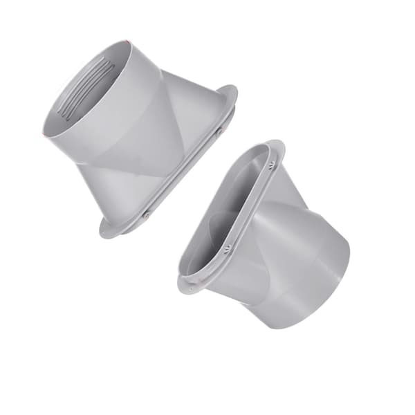 Portabel luftkonditioneringsadapter No.8 13cm flat munstycke för väggutlopp - grå ABS avgasadapter, kompatibelt med Midea