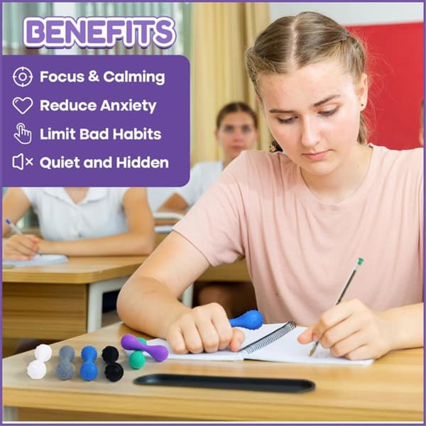 Silikone Stress Relief Værktøjssæt til Voksne (6 Stykker) - Sensorisk Fidget Legetøj
