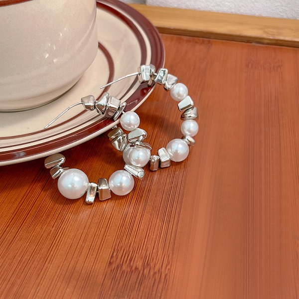 Vintage Pearl korvakorut S925 hopea Valkoinen Valkoinen