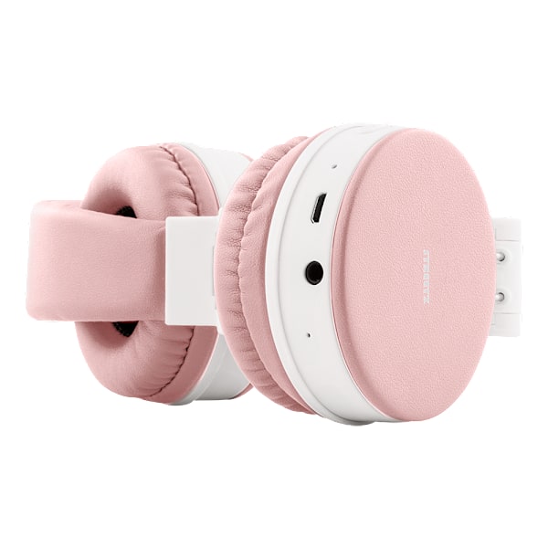 Foldbar on-ear BT headset, 3,5 mm, lyserød