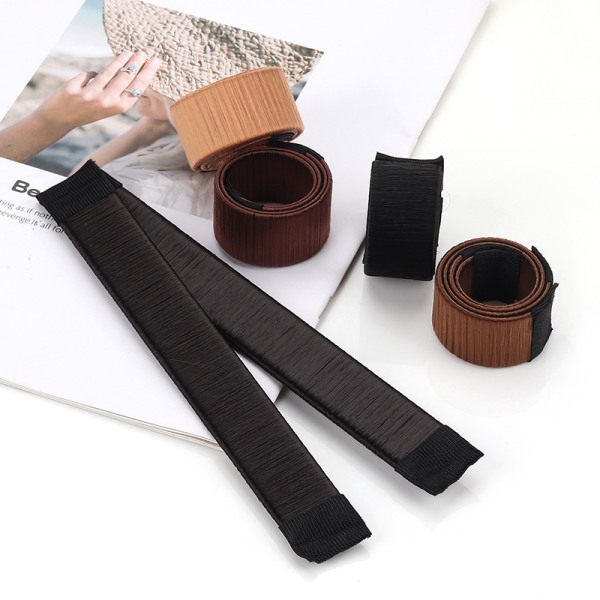 2 stk New Hair Bun Maker French Twist Frisure Tools Mørk kaffe
