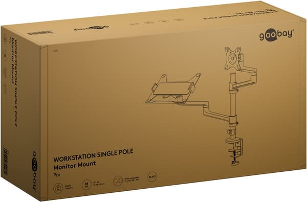 Deluxe skärmfäste med arm för laptop