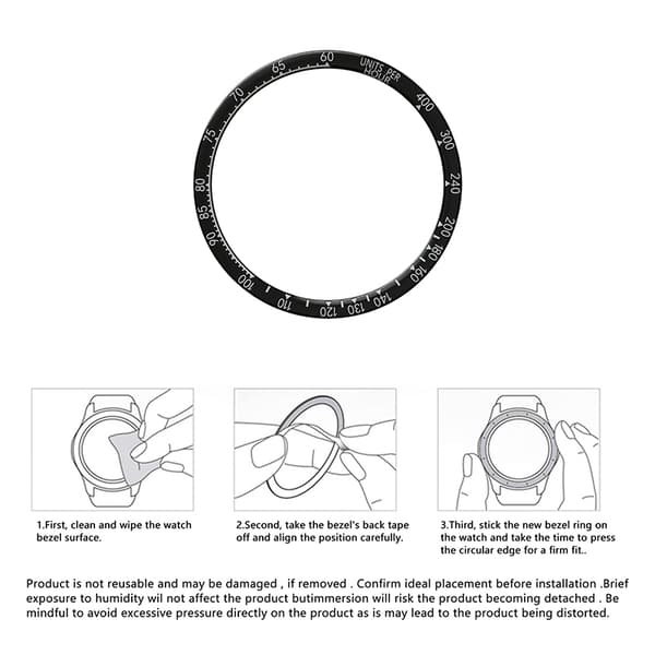 Fenix 8 Bezel: Beskyttelsesring i rustfrit stål - Sort & Hvid