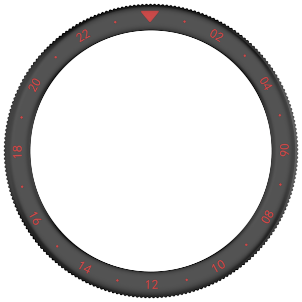 Klockram i rostfritt stål för Xiaomi Watch S4/S3 Dubbel tidszon svart-röd