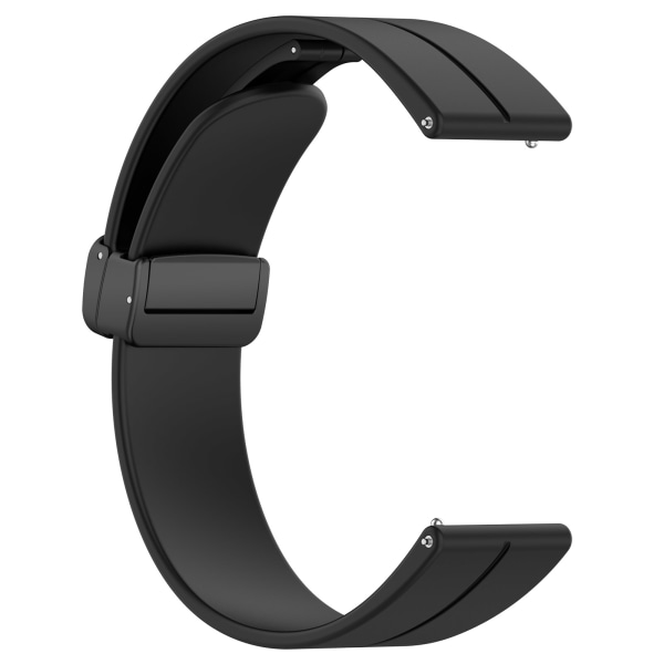 Klockband magnetiskt spänne silikon Samsung Galaxy Watch 3 45 mm/Gear S3 Classic, Frontier, Huawei Watch Buds/GT Runner/ Svart 22 mm