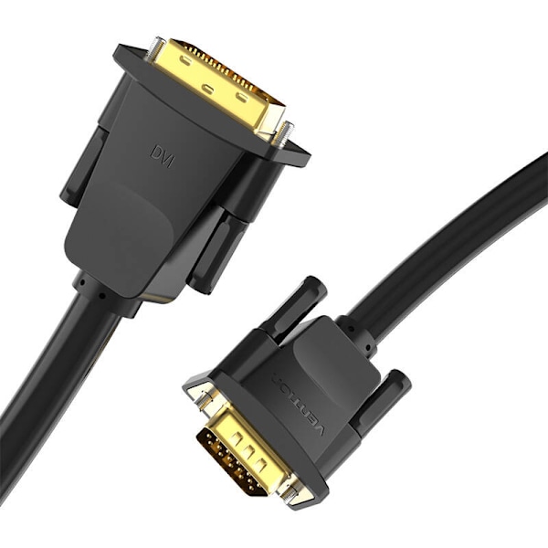 DVI (24+1) til VGA-kabelventil EABBG 1,5m, 1080P 60Hz (sort)