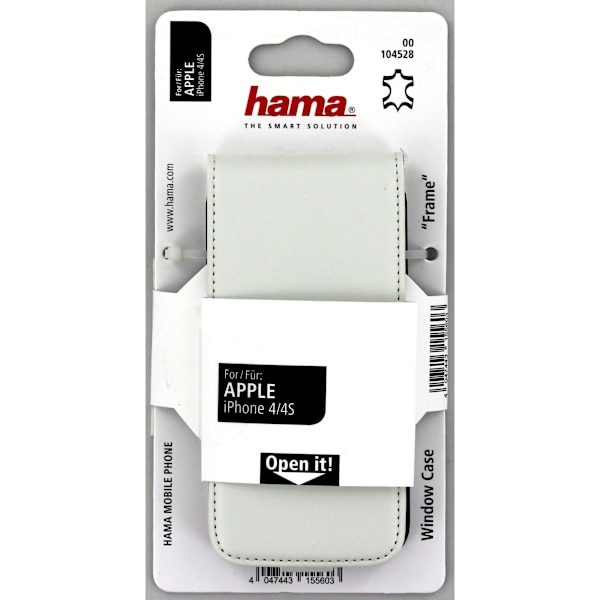Mobilfodral Flip-Front Vit - iPhone 4S