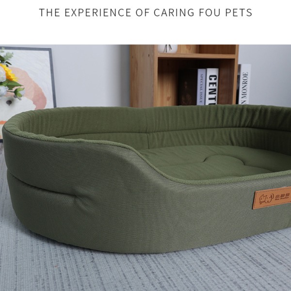Plush Nest Dog Bed Pet Bed Mat gräs färg M