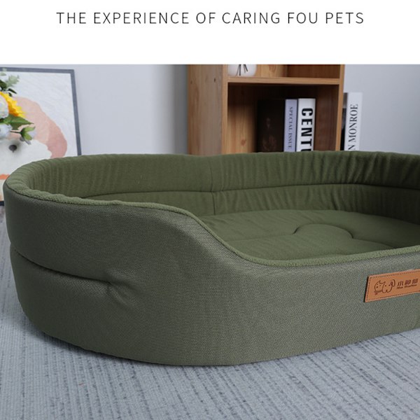 Plush Nest Dog Bed Pet Bed Mat Grön M
