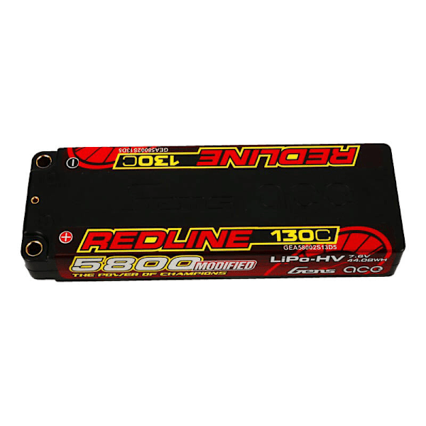 Gens ace Redline Series 5800mAh 7,6V 130C 2S1P HardCase 56# HV Ultra LCG LiPo-batteri