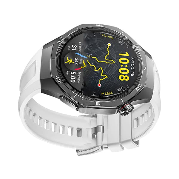 Silikone urrem til Huawei Watch GT5 Pro 46mm White + Silver White + Silver
