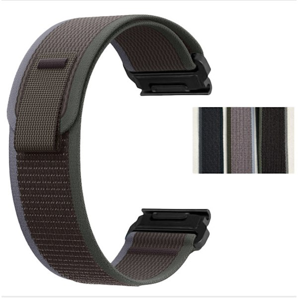 Snabbkoppling Nylon Klockarmband för Garmin Fenix 8/7X Pro/6X5X965 22 mm