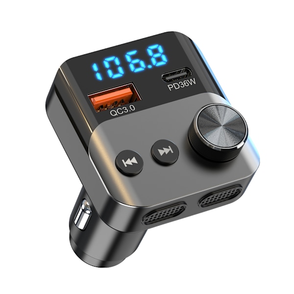 Bluetooth 5.3 FM-sender bilopladeradapter
