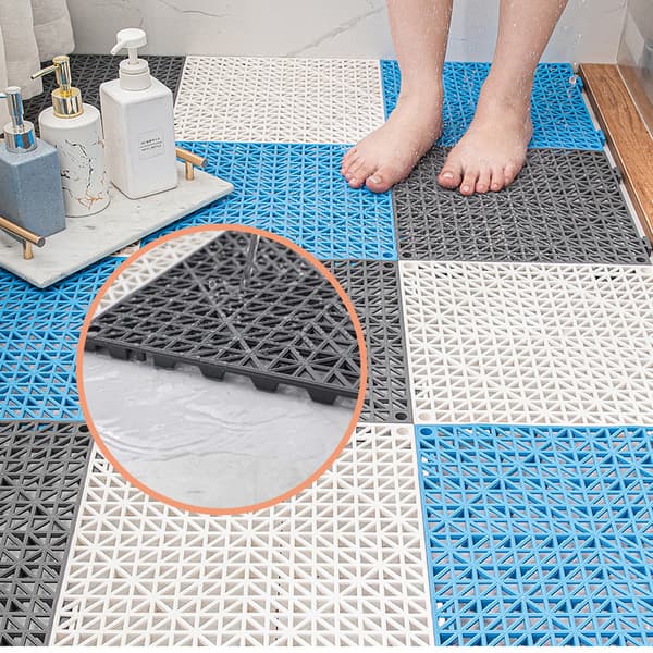 12-pack snöflinga urholkad avloppsmatta Grey Grey