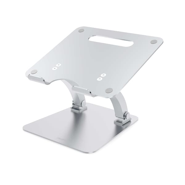 Läppäriteline Dual Pivot Riser Säädettävä Alumiini Hopea