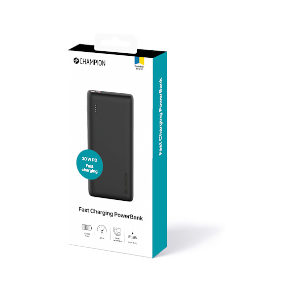 PowerBank 20.000 mAh 30W PD Svart