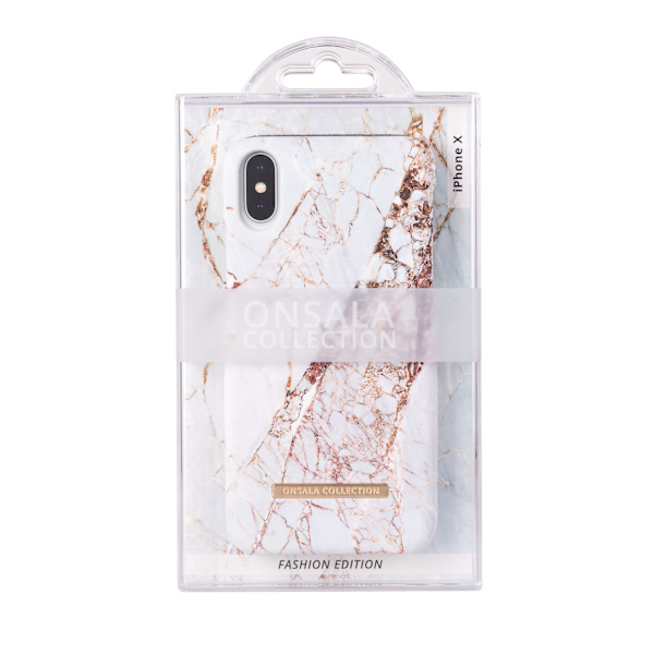 Mobilskal Soft White Rhino Marble - iPhone X / XS