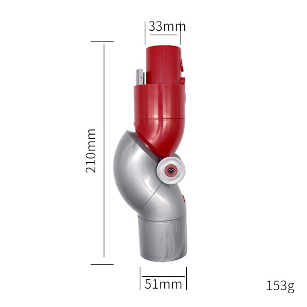 INF Dyson V7 V8 V10 V11 V15 vinkeladapter med snabbkoppling