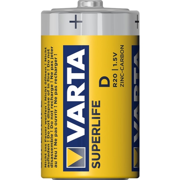 Varta R20/D (Mono) (2020) batteri, 2 st. blister