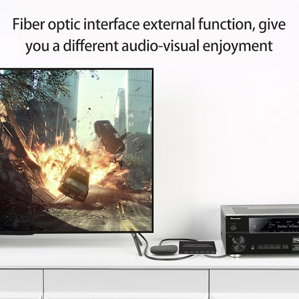 HDMI switch 5 in 1 out, 4K@60Hz med ARC audio extractor HDMI 2.0 HDR och fjärrkontroll Svart