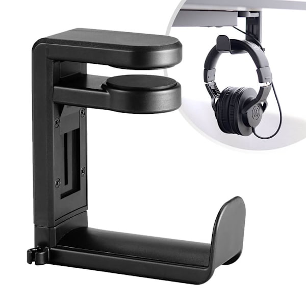 DESIRE2 Hållare för Hörlur/Headset Svart Monterat på skrivbordsskiva