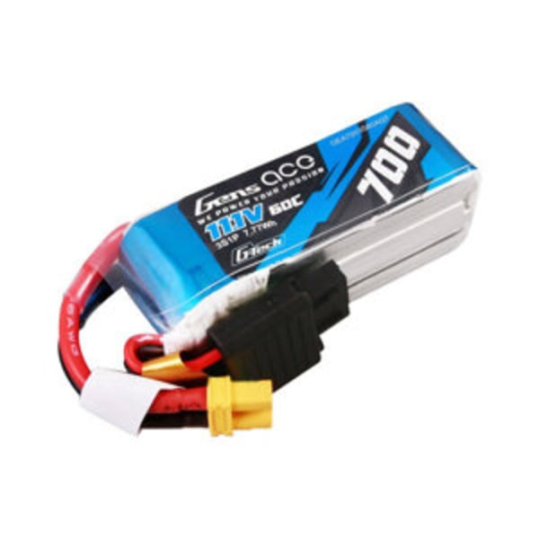 Gens ace G-Tech 700mAh 11,1V 60C 3S1P Lipo batteripakke