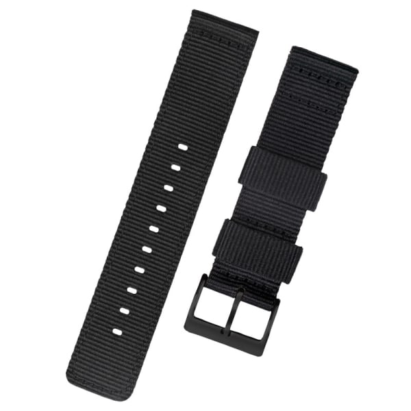 22 mm smart nylon klockarmband för Huawei GT2/GT3 Pro och Samsun Svart