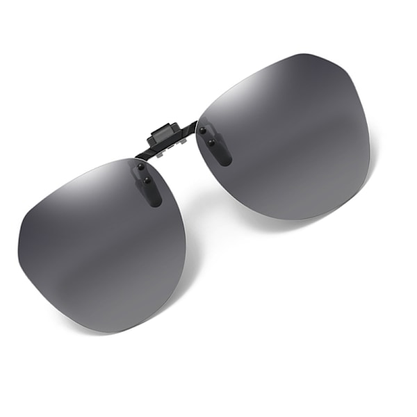 Polariserade Clip-on Solglasögon med Fodral Grå