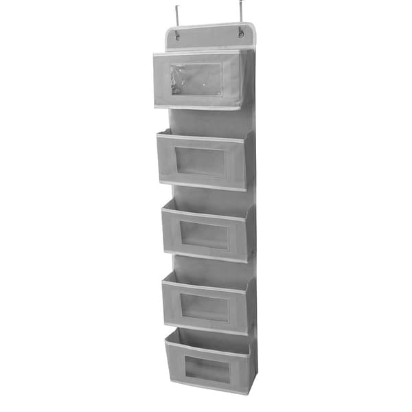 Multilayer Opbevaringspose - Enkelt Side 5 Rum - Ideel til Organisering af Tøj og Diverse Grey Grey