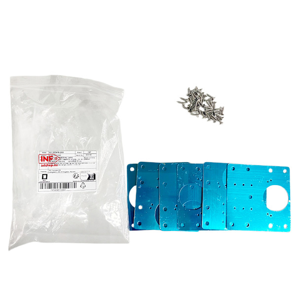 Reparationsplade til hængslede møbler 9x9 cm rustfrit stål 6-Pack 6-Pack