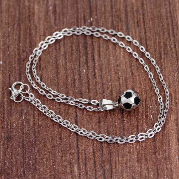 Halsband med fotbollshänge Silver Silver