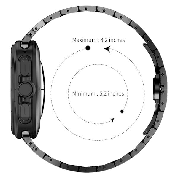 Iron Man kellohihna Samsung Galaxy Watch Ultra 47MM:lle Musta