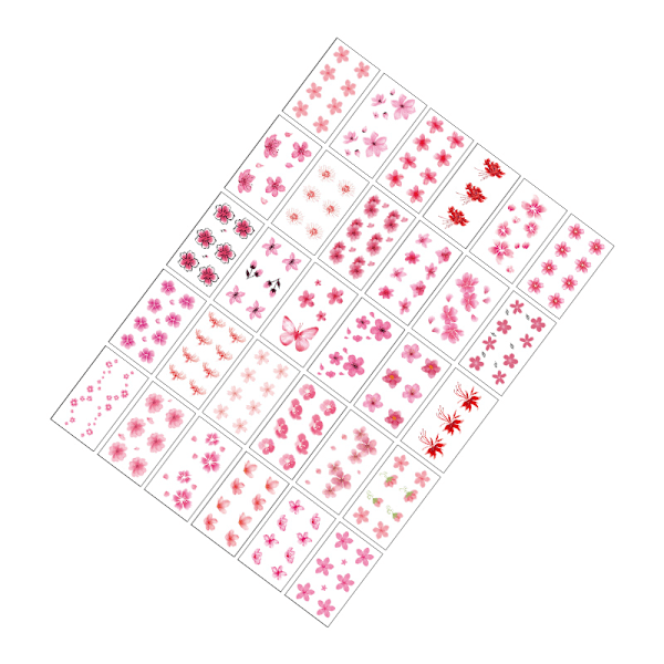 Sakura midlertidige tatoveringer - 30 unikke designs