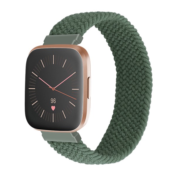 Klockband Nylon Fitbit Versa/Versa 2 Grön M