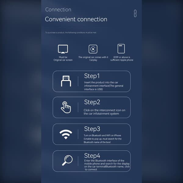 Älykäs auton yhdistämislaatikko: Langaton CarPlay & Android Auto 2-in-1 -sovitin
