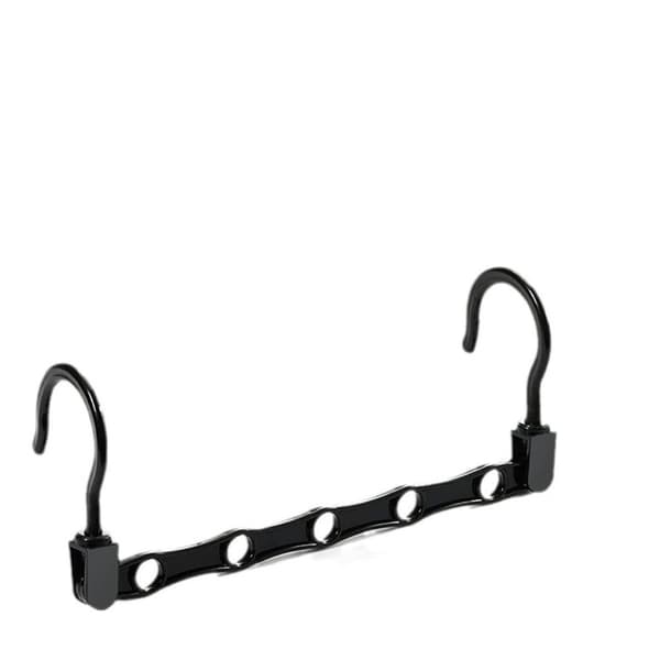 Pladsbesparende roterbare foldbare bøjler - 12 stk., plastbøjler med flere huller Black Black