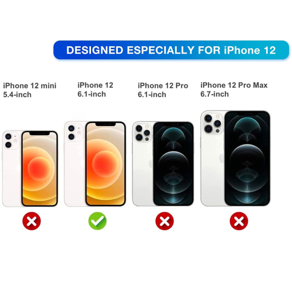 INF iPhone 12 skal med korthållare TPU transparent