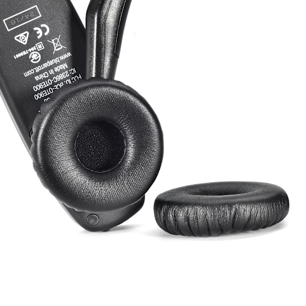 Svarta öronkuddar i proteinläder för VXI Blue Parrott C400-XT (2-pack)