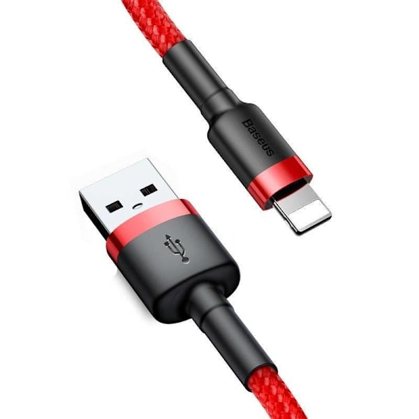 Baseus Cafule USB Lightning-kabel 2,4A 0,5m (röd)