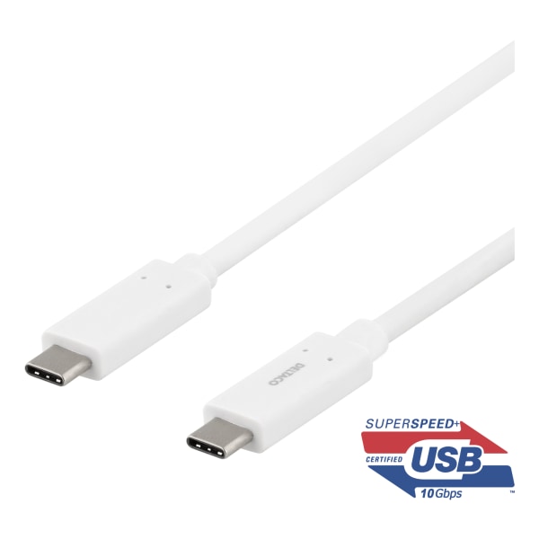 USB-C to USB-C cable, 0.5m, 60W USB PD, 10 Gbps, white