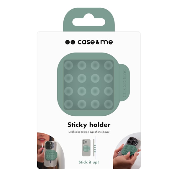 Silicone dual-sided suction cup holder, green Grön