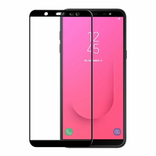 Härdat Glas 3D Full Cover Svart Samsung J8 2018