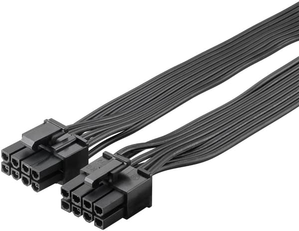 Strømforsyningskabel 8-pin han til dobbelt 6+2 han til PCIe