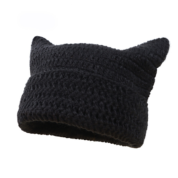 Lekfull Devil Stickad Mössa Black Black
