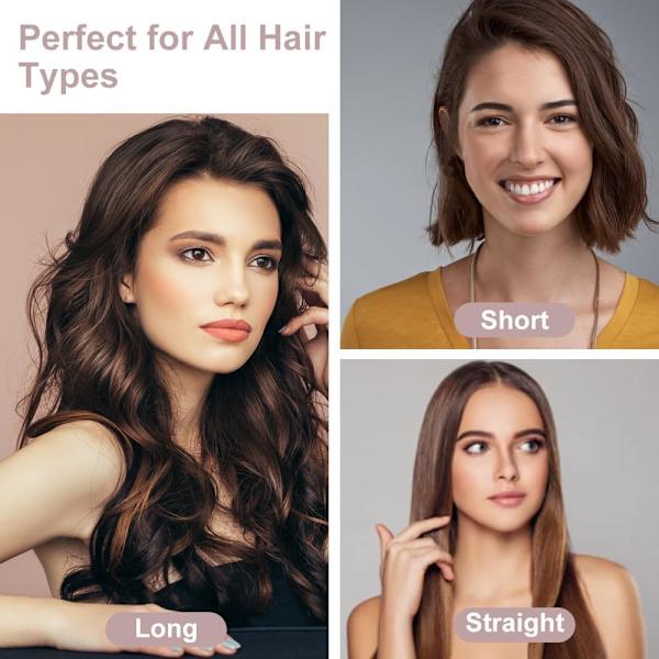 2-sæt Satin Heatless Hair Curler til at sove med om natten Lys lilla