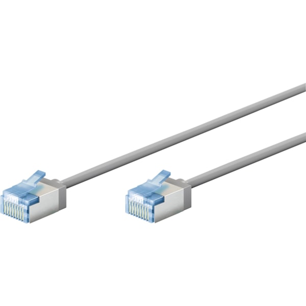 Ultraflexibel patchkabel CAT 6A, slim, U/FTP, grå